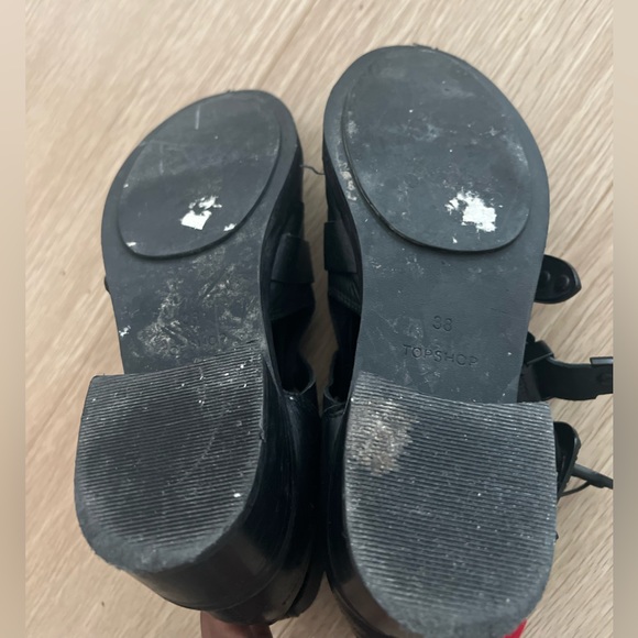 Topshop black buckle boots size 38 - Picture 2 of 3